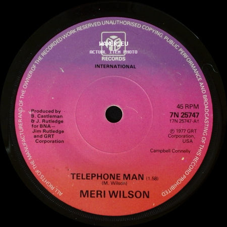 Meri Wilson - Telephone Man / Itinerary side A