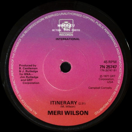 Meri Wilson - Telephone Man / Itinerary side B