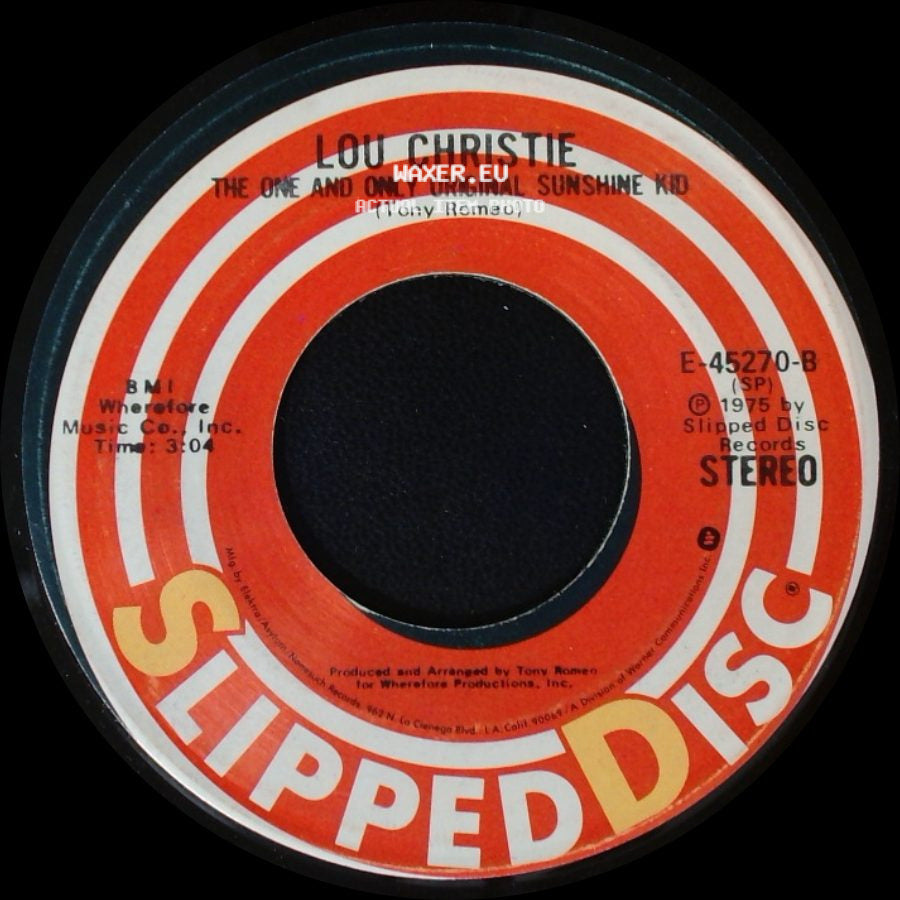 Lou Christie - Summer Days / The One And Only Original Sunshine Kid side B
