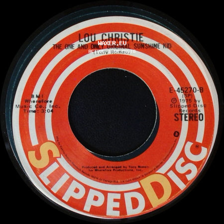 Lou Christie - Summer Days / The One And Only Original Sunshine Kid side B