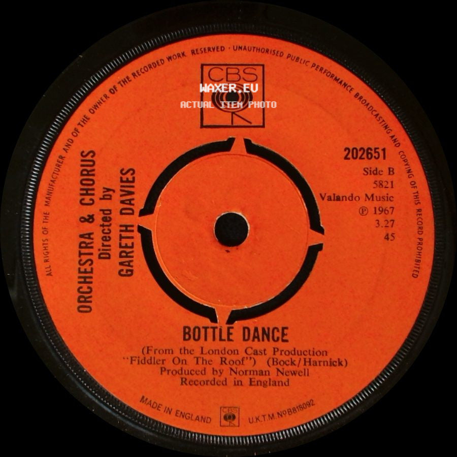 Topol / Orchestra & Chorus Directed By Gareth Davies - If I Were A Rich Man / Bottle Dance side B