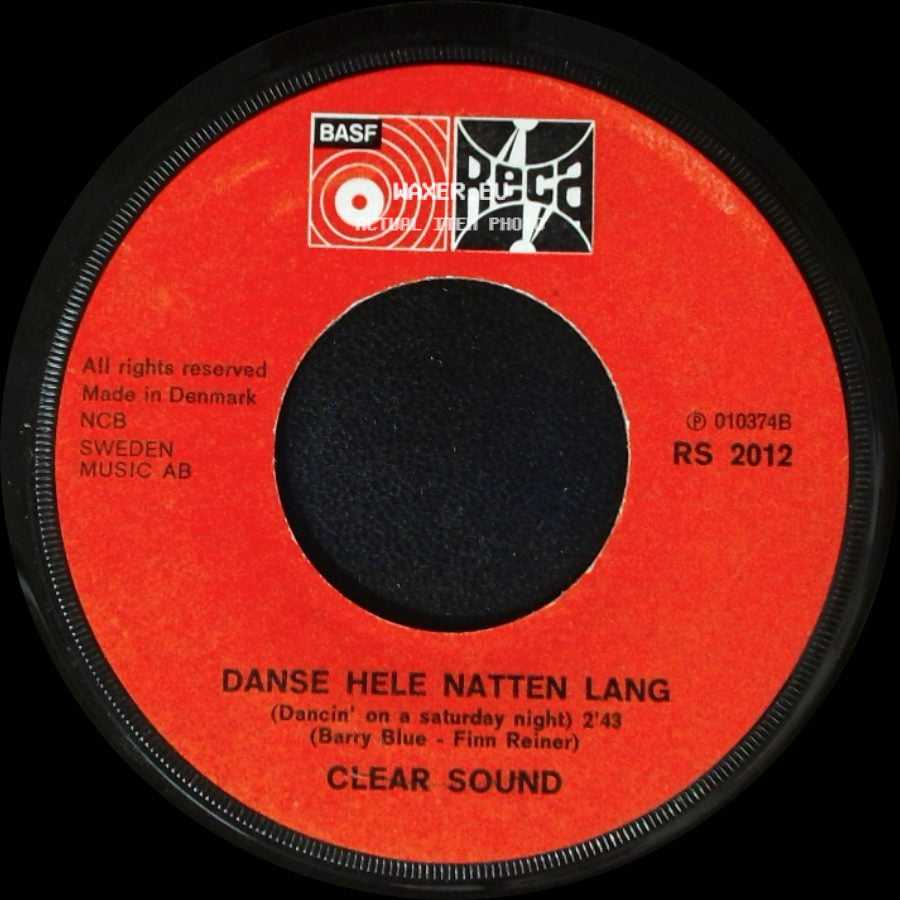 Clear Sound - Onkel Sam / Danse Hele Natten Lang side B