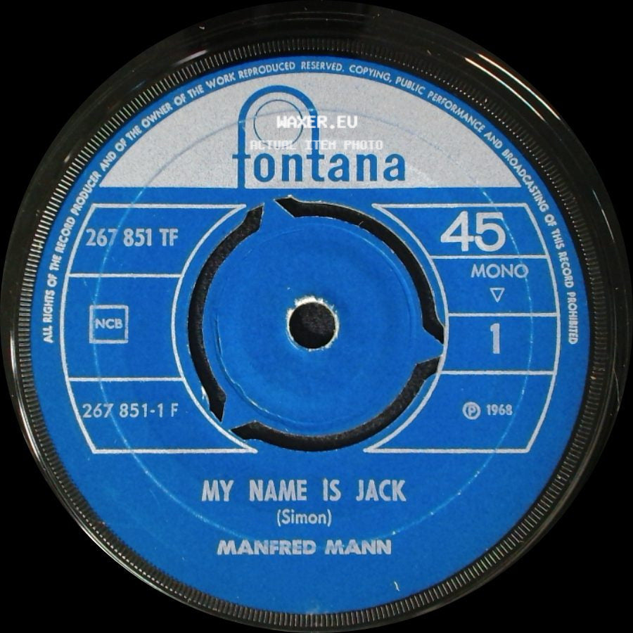Manfred Mann - There Is A Man / My Name Is Jack side B
