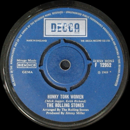 The Rolling Stones - Honky Tonk Women / You Can't Always Get What You Want side A