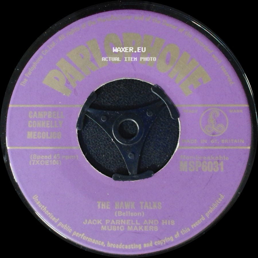 Jack Parnell And His Music Makers - The Hawk Talks / Night Train side A