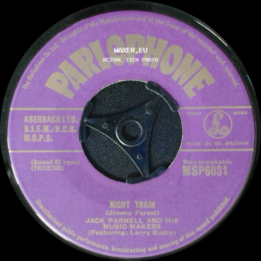 Jack Parnell And His Music Makers - The Hawk Talks / Night Train side B