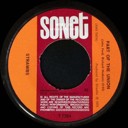 Strawbs - Will You Go / Part Of The Union side B