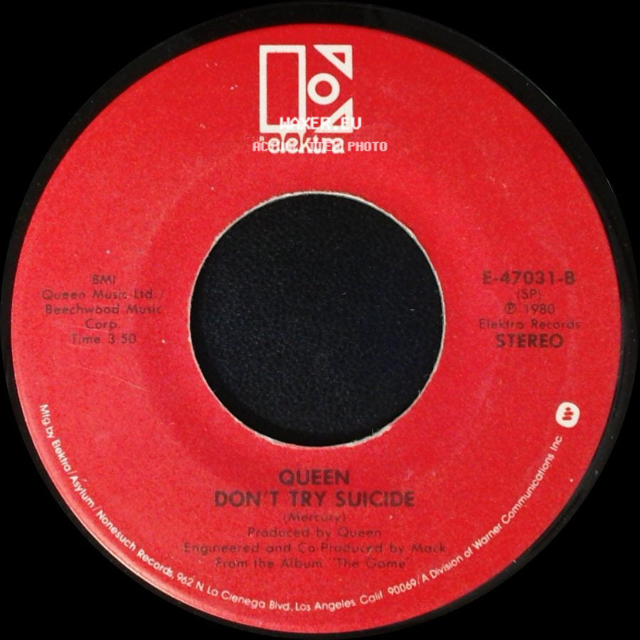 Queen - Another One Bites The Dust / Don't Try Suicide side B