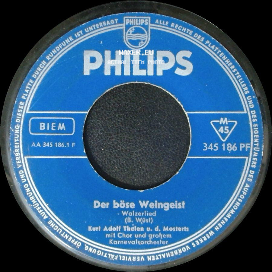Kurt Adolf Thelen U. D. Mosterts - Kannst Du Mir Noch Einmal Verzeihn! / Der Böse Weingeist side B