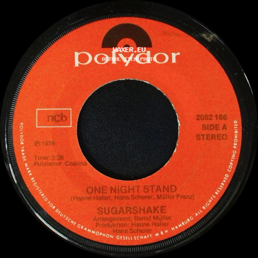 Sugarshake - One Night Stand / Boogie Man side A