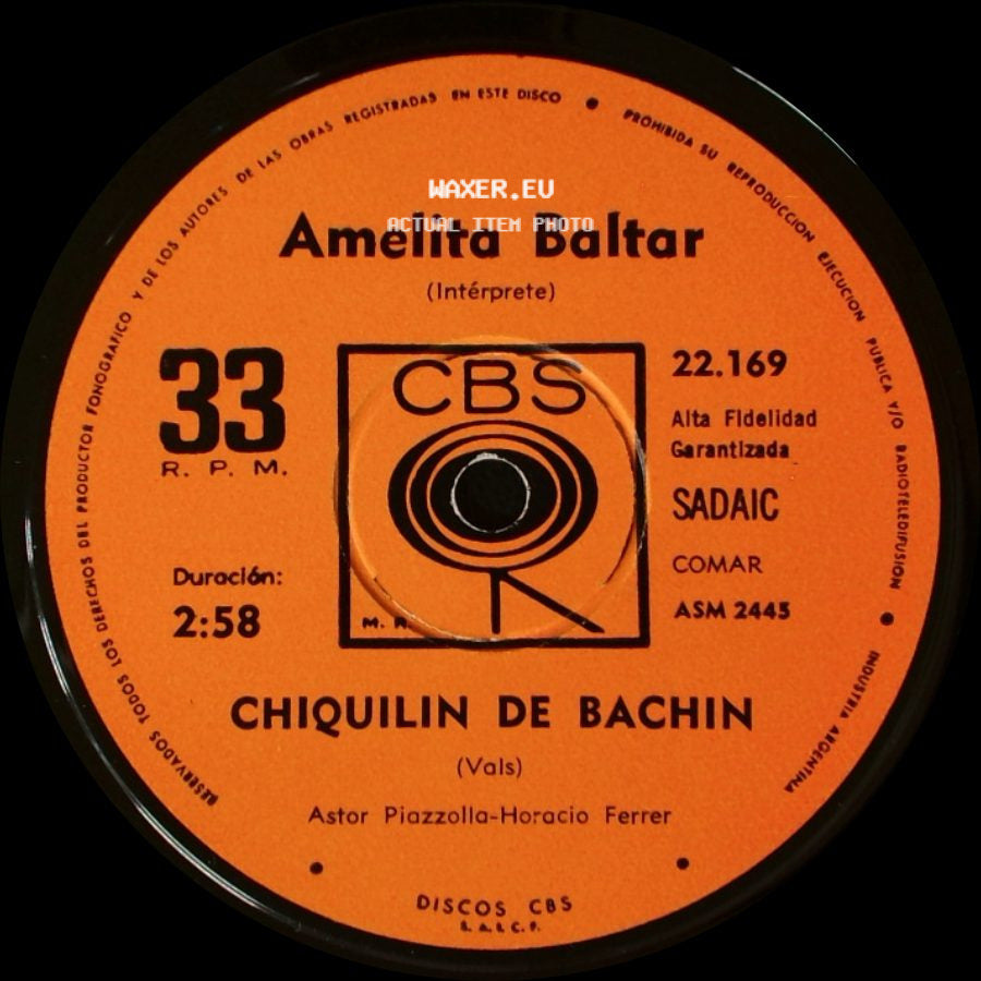 Amelita Baltar - Balada Para Un Loco / Chiqulin De Bachin side B