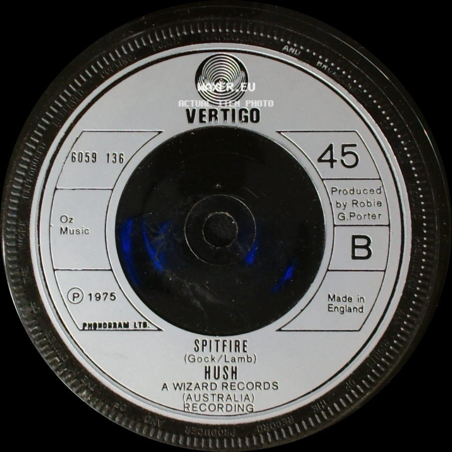 Hush - Glad All Over / Spitfire side B