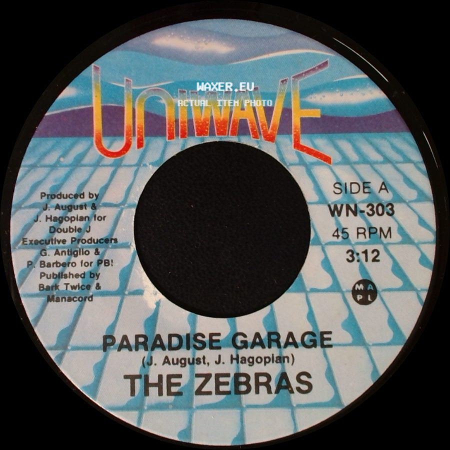 The Zebras - Paradise Garage / Paradise Garage side A