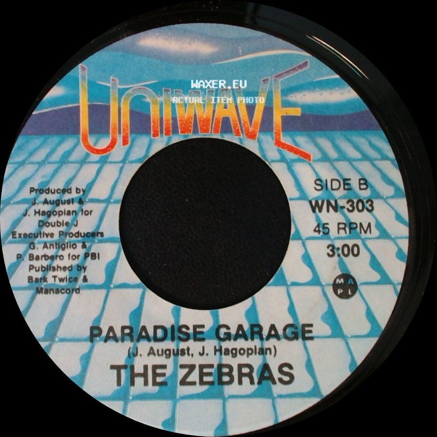 The Zebras - Paradise Garage / Paradise Garage side B