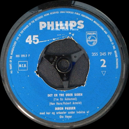 Dirch Passer / Dirch Passer Præsenterer The Dixie Drivers - Det Er Tre Uger Siden (I'm So Ashamed) / Støv På Hjernen side A