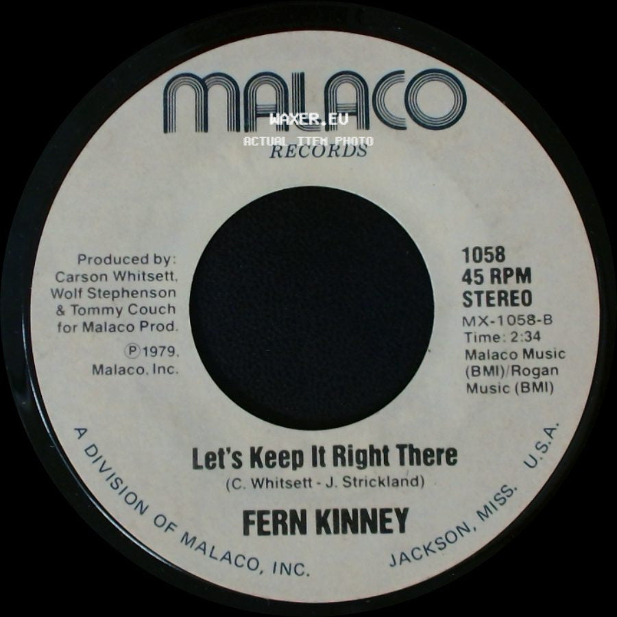 Fern Kinney - Groove Me / Let's Keep It Right There side B