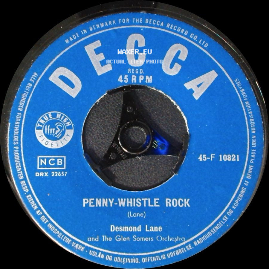 Desmond Lane And The Glen Somers Orchestra - Penny-Whistle Rock / Penny-Whistle Polka side A