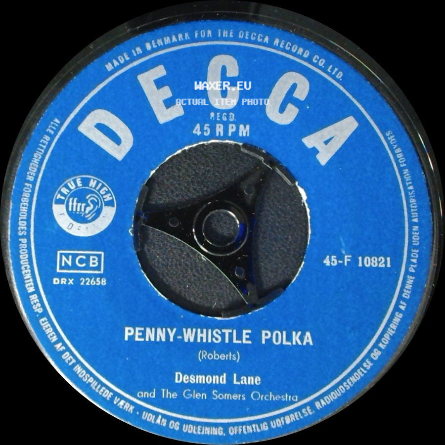 Desmond Lane And The Glen Somers Orchestra - Penny-Whistle Rock / Penny-Whistle Polka side B