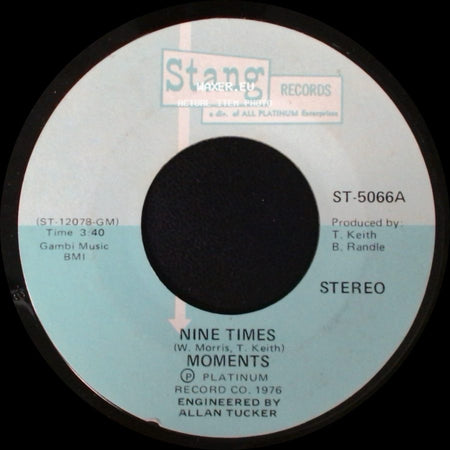 Moments - Nine Times / When The Morning Comes side A