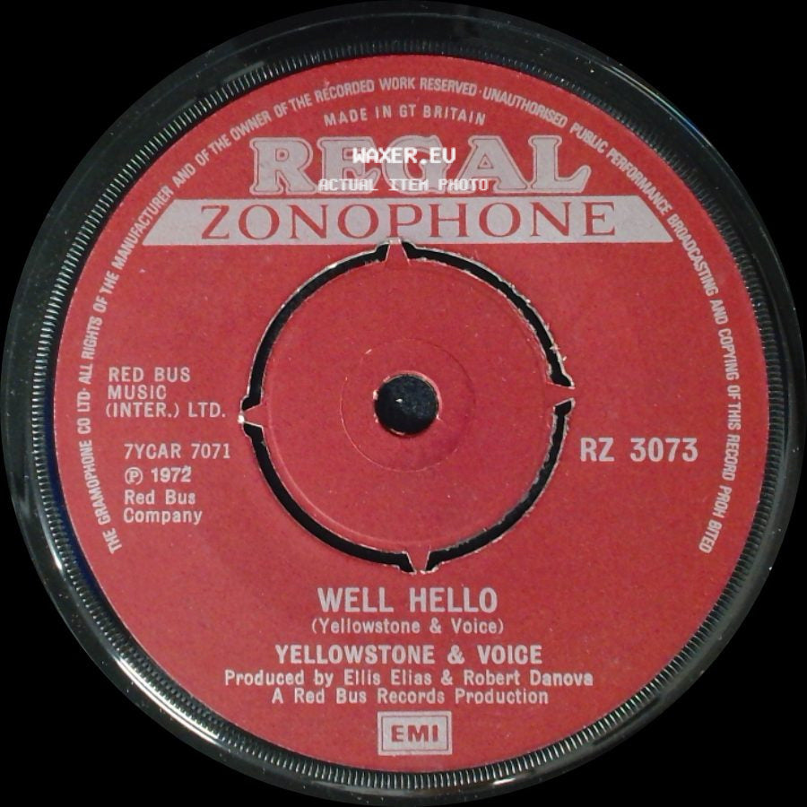 Yellowstone & Voice - Memories / Well Hello side B