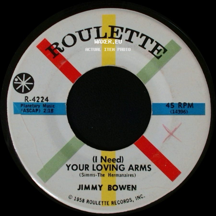 Jimmy Bowen - Oh Yeah ! Oh Yeah ! Mm Mm (Medley) / (I Need) Your Loving Arms side B