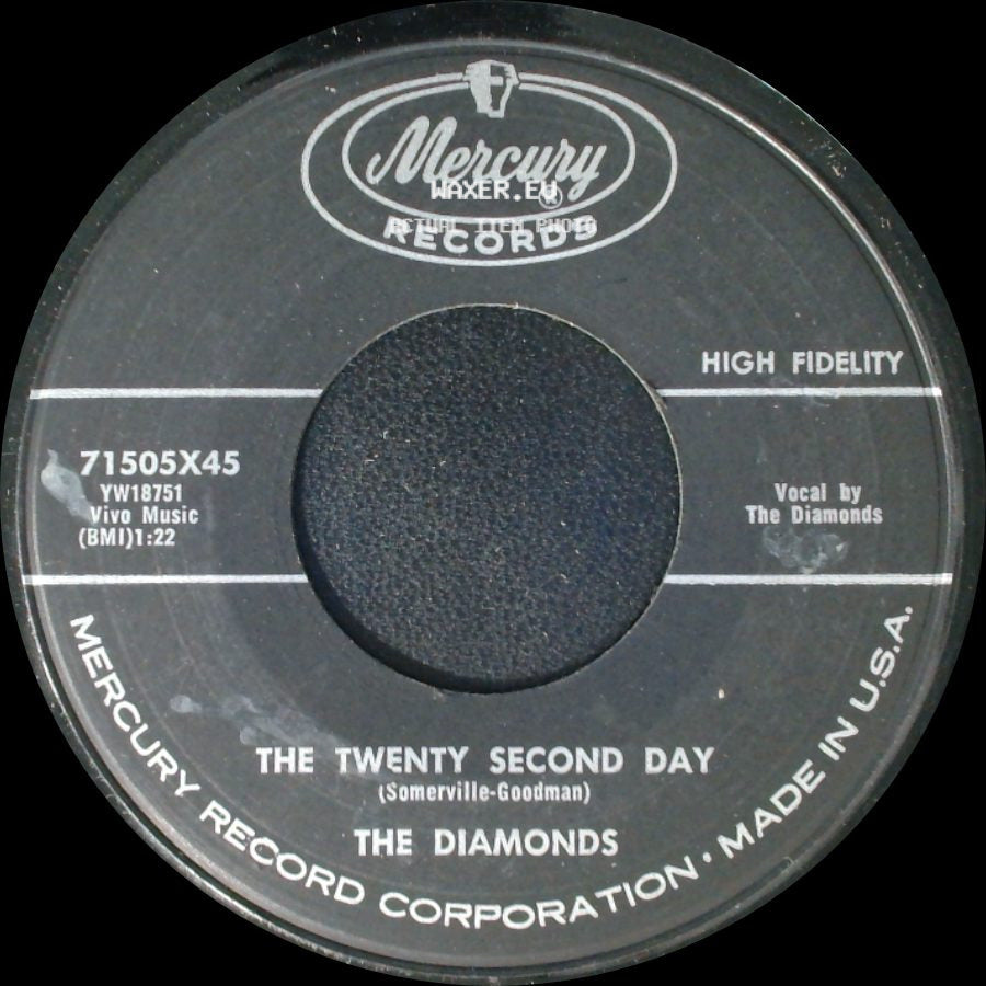 The Diamonds - Young In Years / The Twenty Second Day side B