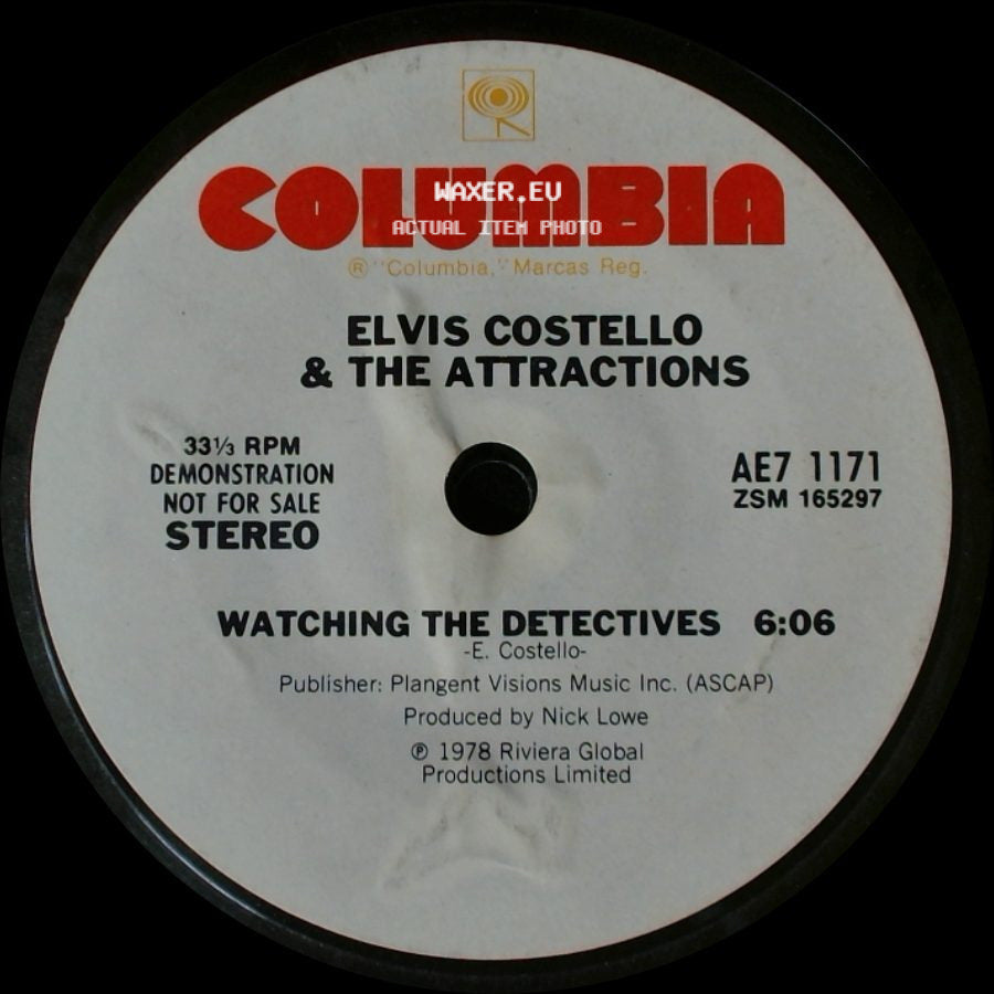 Elvis Costello & The Attractions - Watching The Detectives / Unknown Title B side A