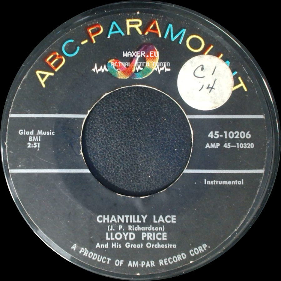 Lloyd Price / Lloyd Price And His Great Orchestra - String Of Pearls / Chantilly Lace side B