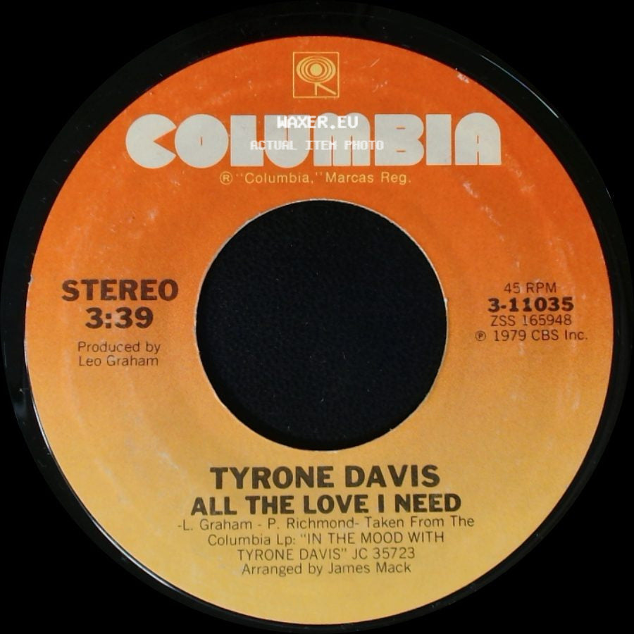 Tyrone Davis - Ain't Nothing I Can Do / All The Love I Need side B