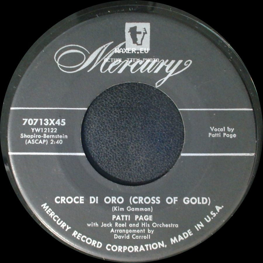 Patti Page - Search My Heart / Croce Di Oro (Cross Of Gold) side B