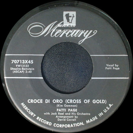 Patti Page - Search My Heart / Croce Di Oro (Cross Of Gold) side B