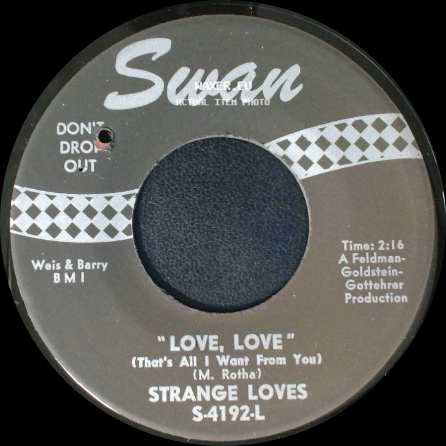 Strange Loves - Love, Love (That's All I Want From You) / I'm On Fire side A