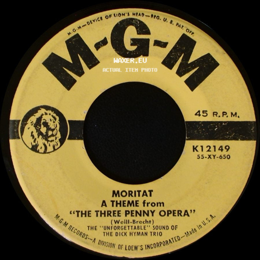 The Dick Hyman Trio - Moritat A Theme From "The Three Penny Opera" / Baubles, Bangles And Beads side A