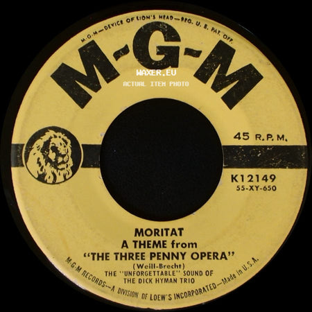 The Dick Hyman Trio - Moritat A Theme From "The Three Penny Opera" / Baubles, Bangles And Beads side A