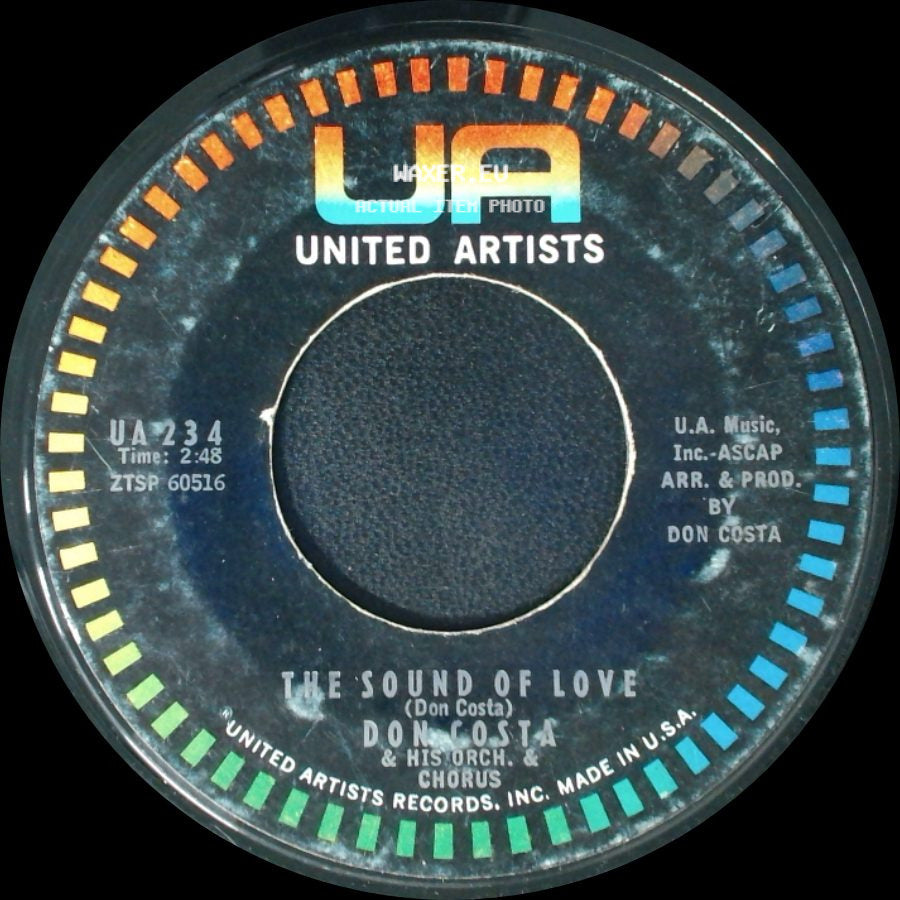 Don Costa & His Orch. & Chorus - Never On Sunday / The Sound Of Love side B