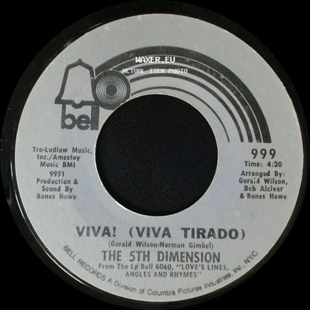 The 5Th Dimension - Viva! (Viva Tirado) / Light Sings side A
