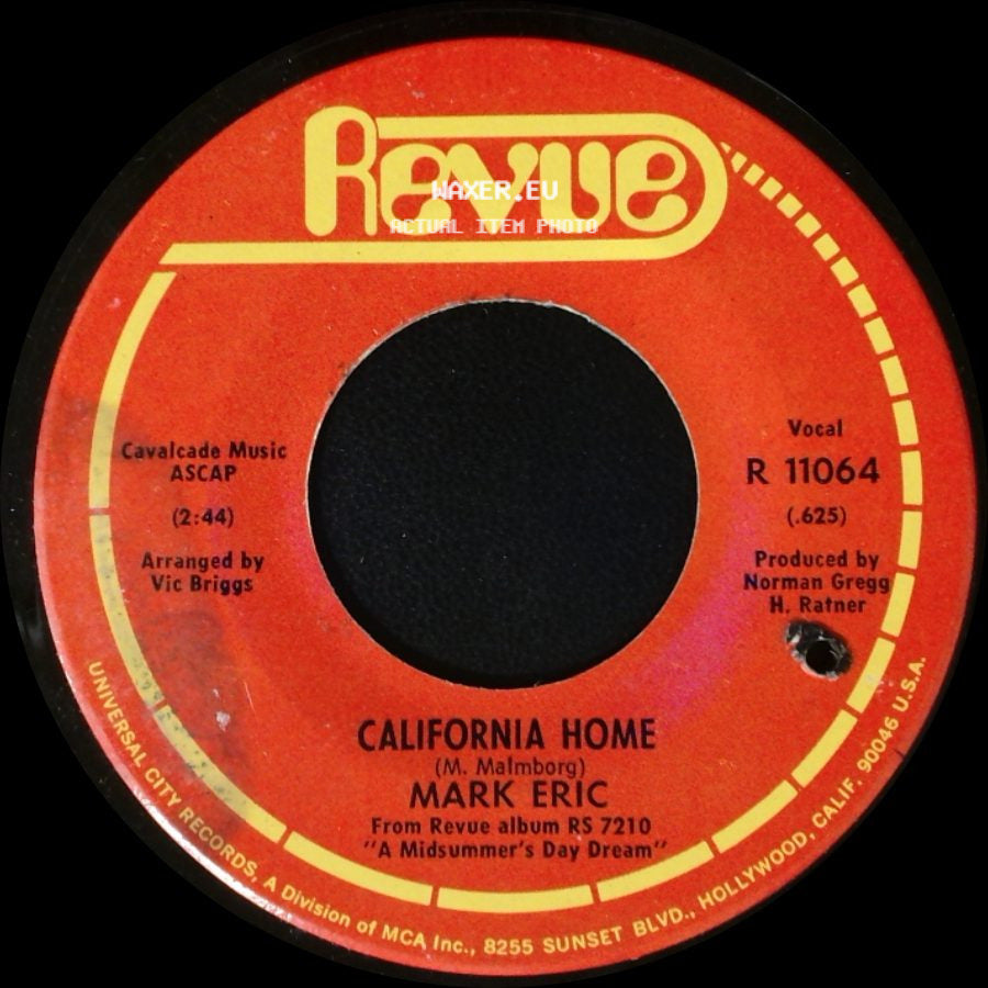Mark Eric - Where Do The Girls Of The Summer Go / California Home side B