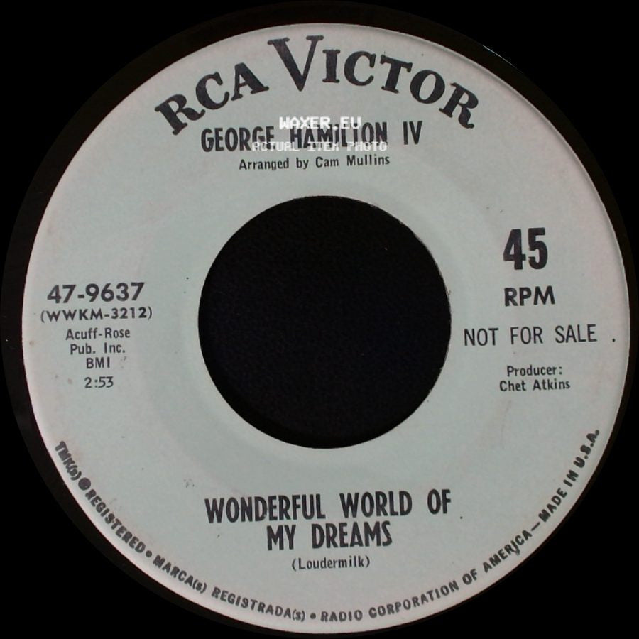 George Hamilton Iv - Take My Hand For Awhile / Wonderful World Of My Dreams side B