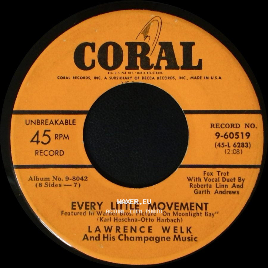 Lawrence Welk And His Champagne Music - Till We Meet Again / Every Little Movement side B