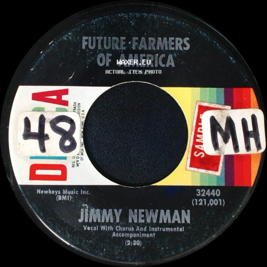 Jimmy Newman - Future Farmers Of America / My Prayer For Today side A