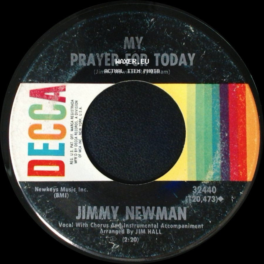 Jimmy Newman - Future Farmers Of America / My Prayer For Today side B