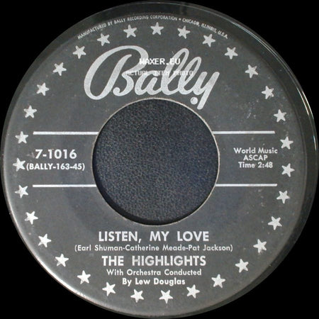The Highlights - Listen, My Love / City Of Angels side A