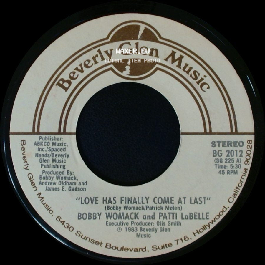 Bobby Womack / Bobby Womack And Patti Labelle - American Dream / Love Has Finally Come At Last side B
