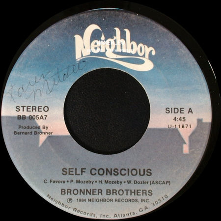 Bronner Brothers - Self Conscious / Robot Woman side A