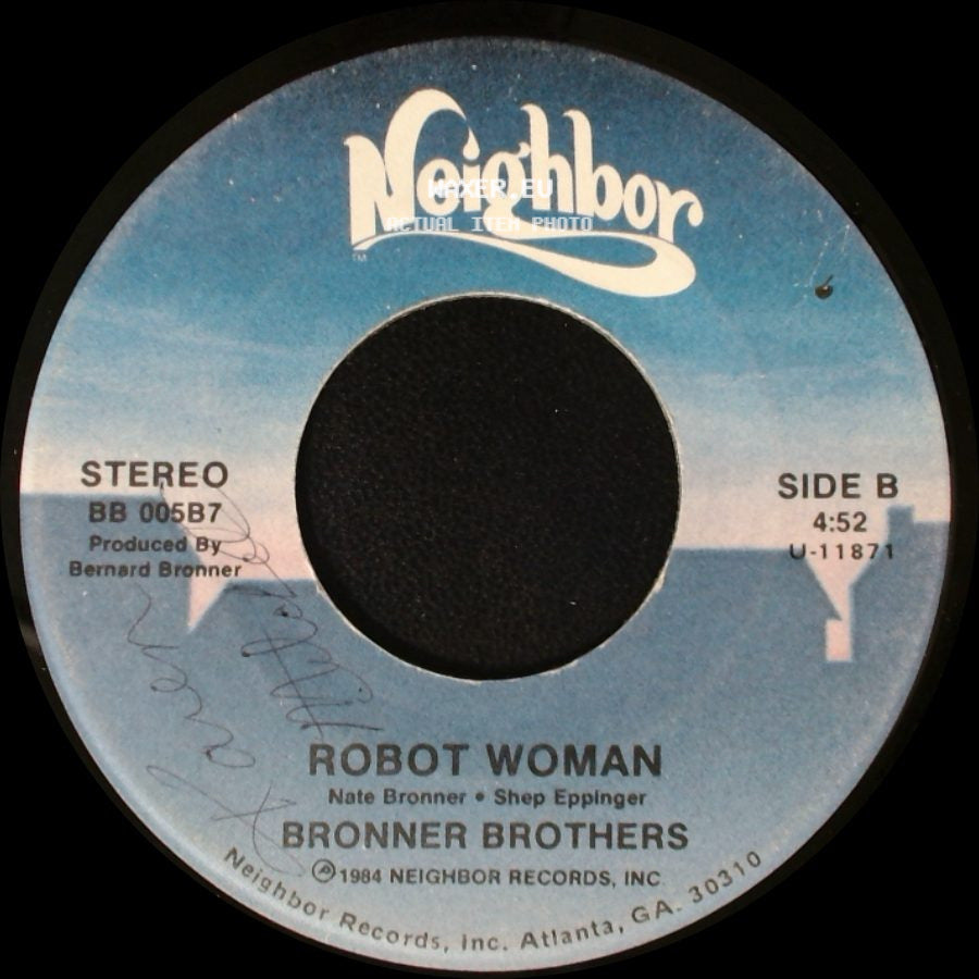 Bronner Brothers - Self Conscious / Robot Woman side B