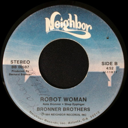 Bronner Brothers - Self Conscious / Robot Woman side B