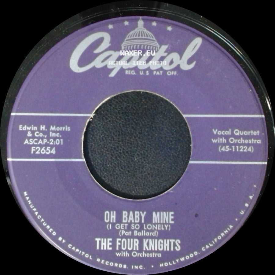 The Four Knights - I Couldn't Stay Away From You / Oh Baby Mine (I Get So Lonely) side B