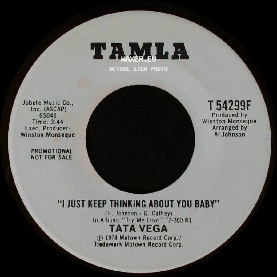 Tata Vega - I Just Keep Thinking About You Baby / I Just Keep Thinking About You Baby side A
