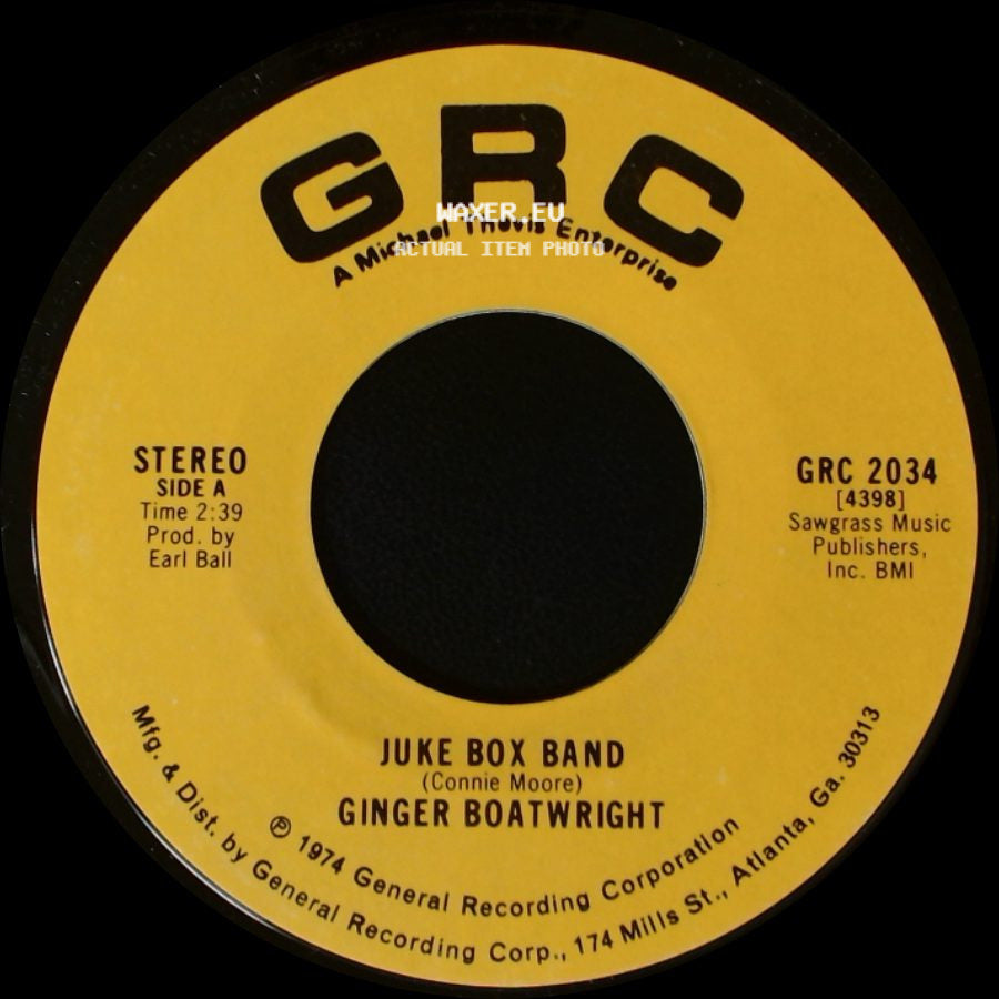 Ginger Boatwright - Juke Box Band / The Lovin's Over side A