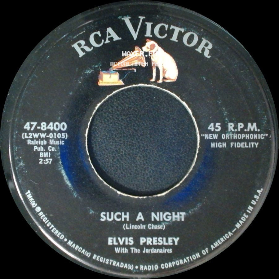 Elvis Presley - Never Ending / Such A Night side B